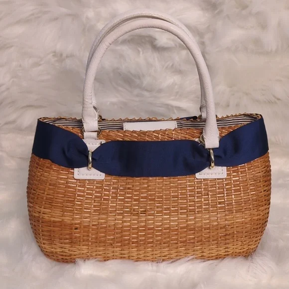 KATE SPADE Vintage Basket Bag w/Gosgrain Ribbon - Picture 2 of 7